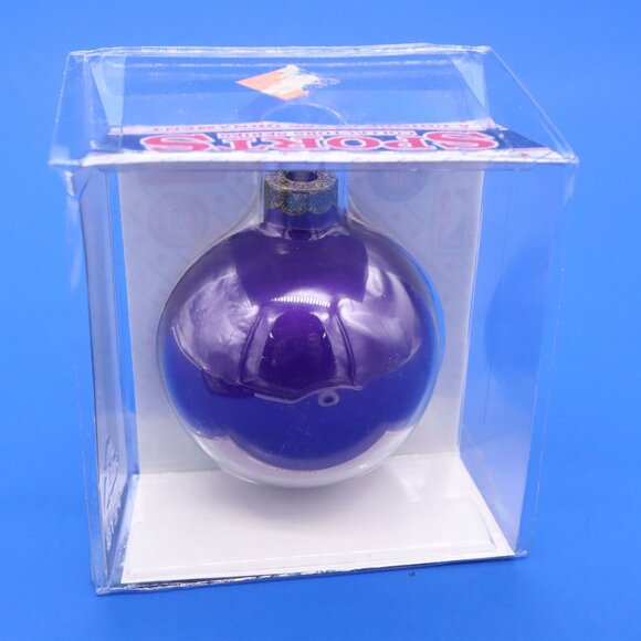 Vintage LSU Football Mike the Tiger Glass Christmas Ornament Made in USA NOS d - Picture 2 of 4